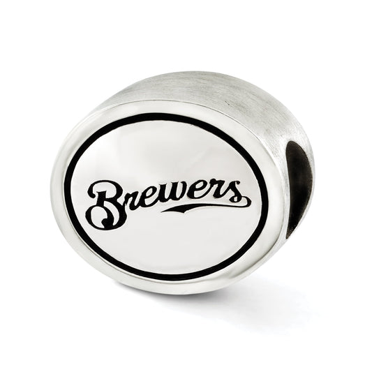 Sterling Silver MLB Siskiyou Buckle Antiqued Milwaukee Brewers Bead