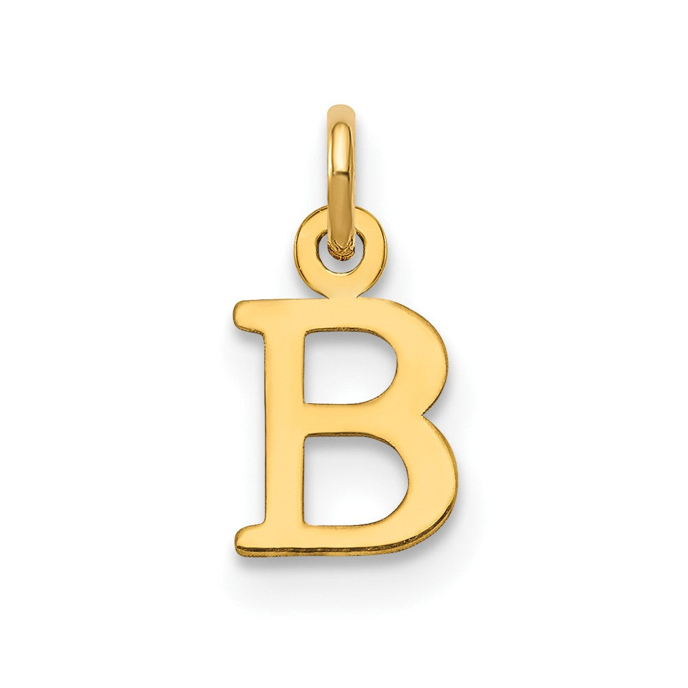 Sterling Silver/Gold-plated Cutout Letter B Initial Charm