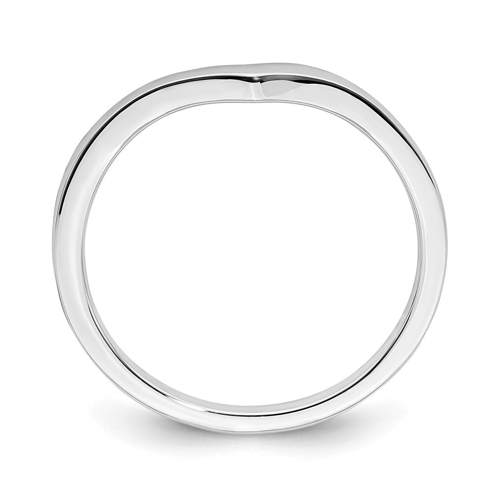 10k White Gold Contoured Wedding Band