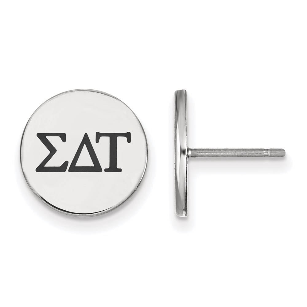 Sterling Silver Official Licensed Greek Sororities Sigma Delta Tau Enameled Post Earrings