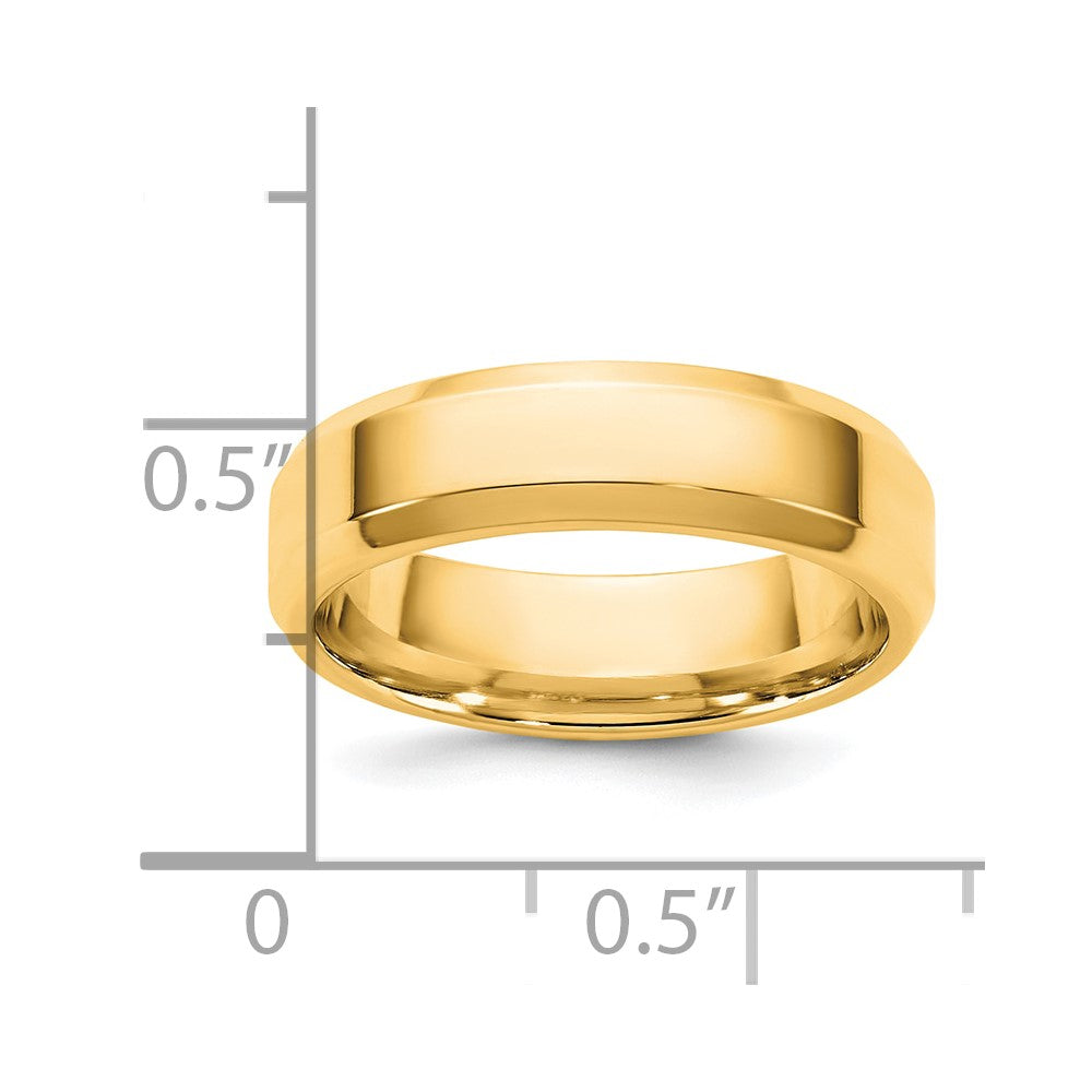 14KY 5.5mm Bevel Edge Comfort Fit Band Size 11