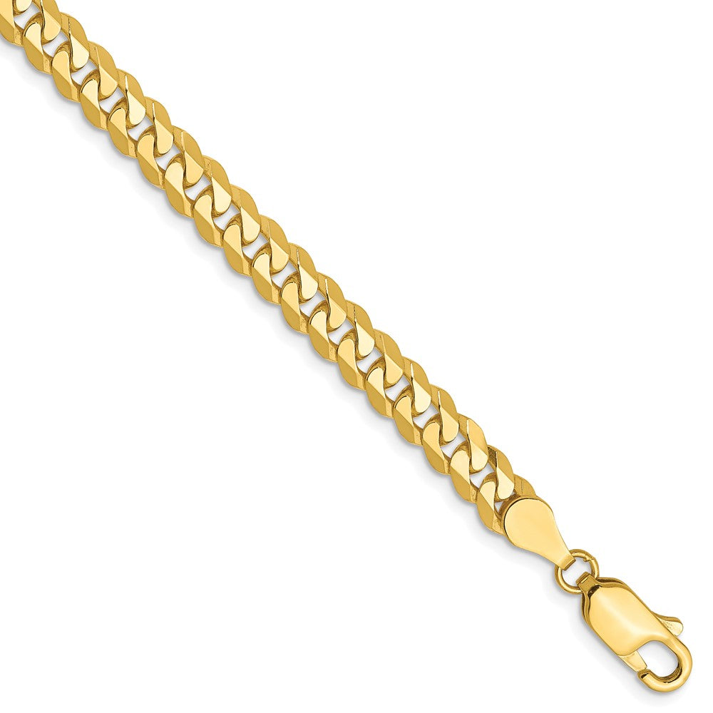 10K 4.6mm Flat Beveled Curb Chain 8  inches