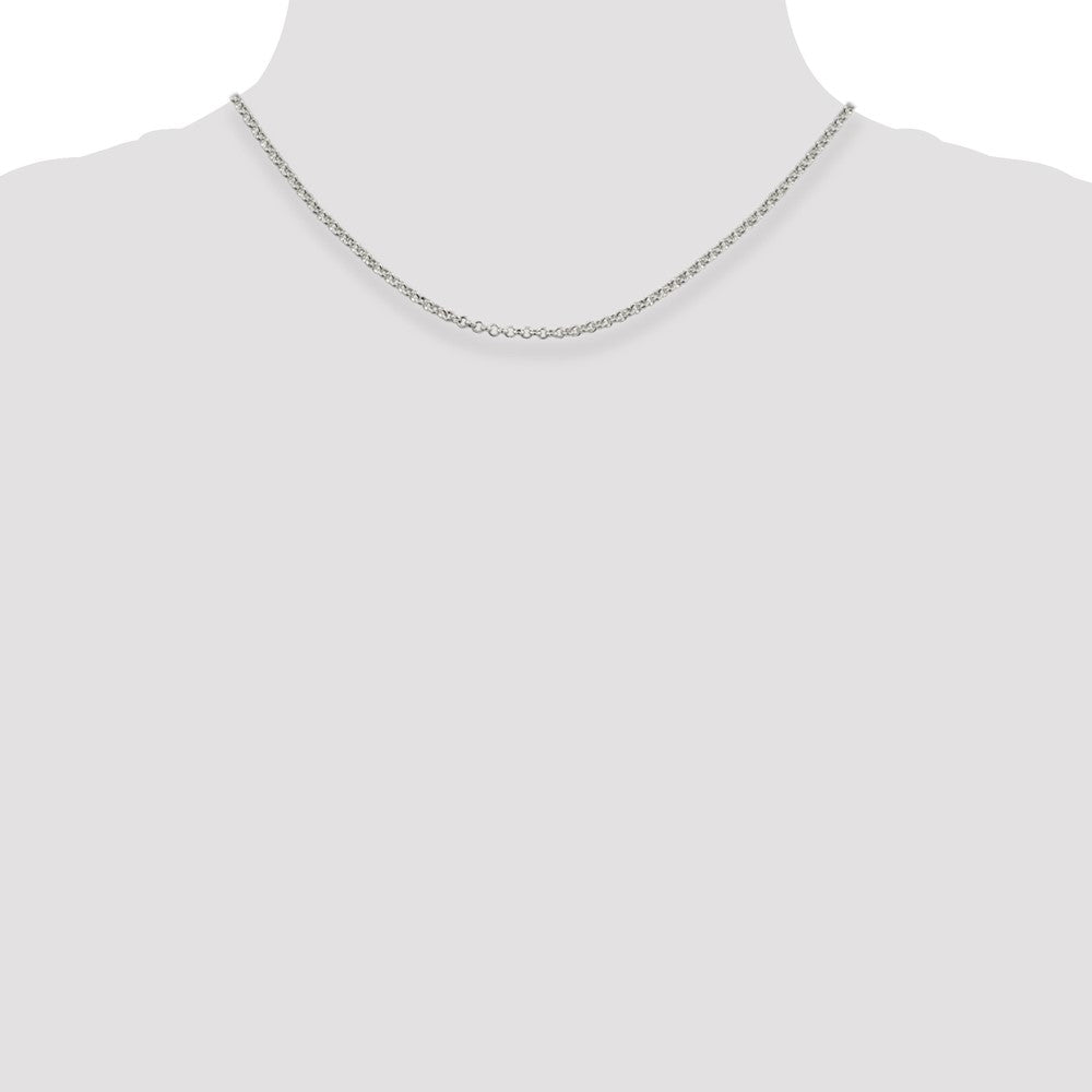 Sterling Silver 2.8mm Rolo Chain 16 Inches