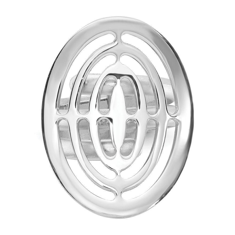 Sterling Silver Fancy Oval Ring