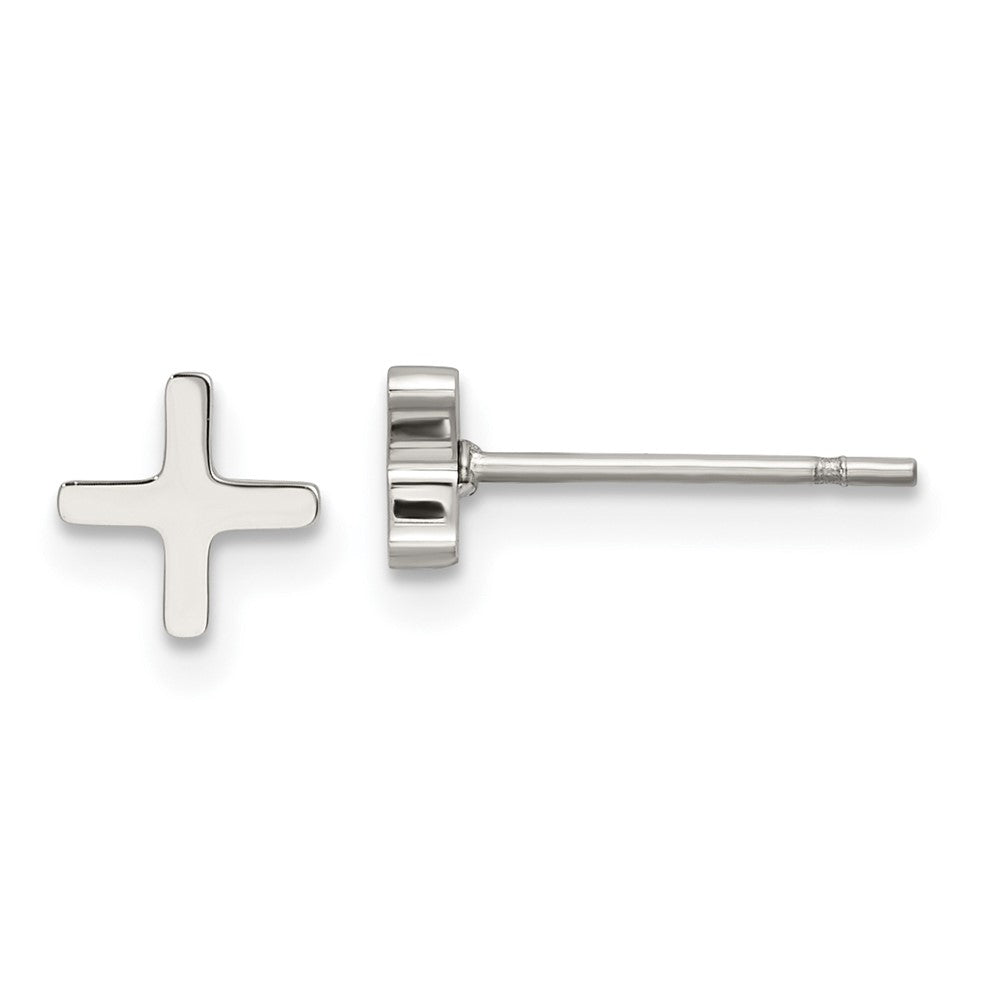 Stainless Steel Polished X Post Earrings