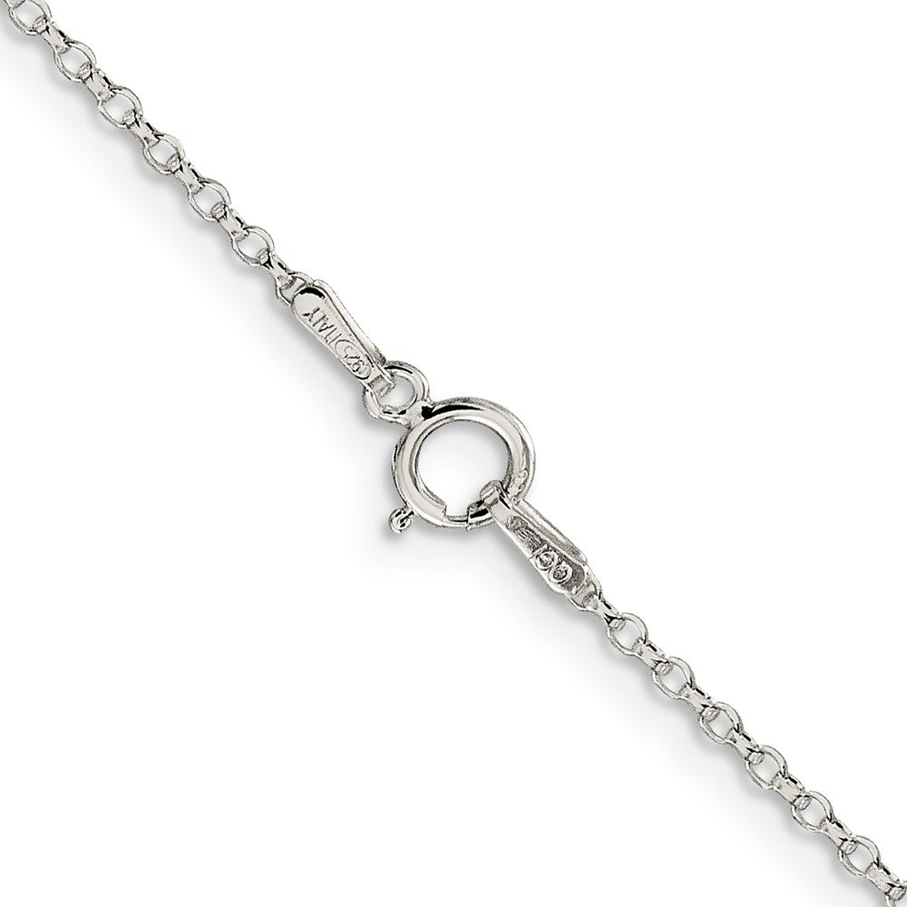 Sterling Silver 1.5mm Diamond-cut Cable Chain 24 Inches