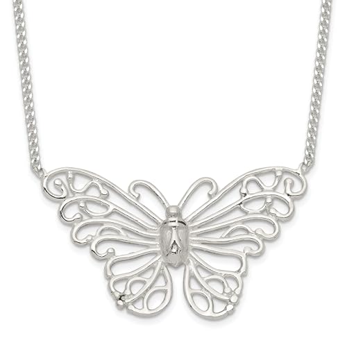 Sterling Silver Butterfly Necklace