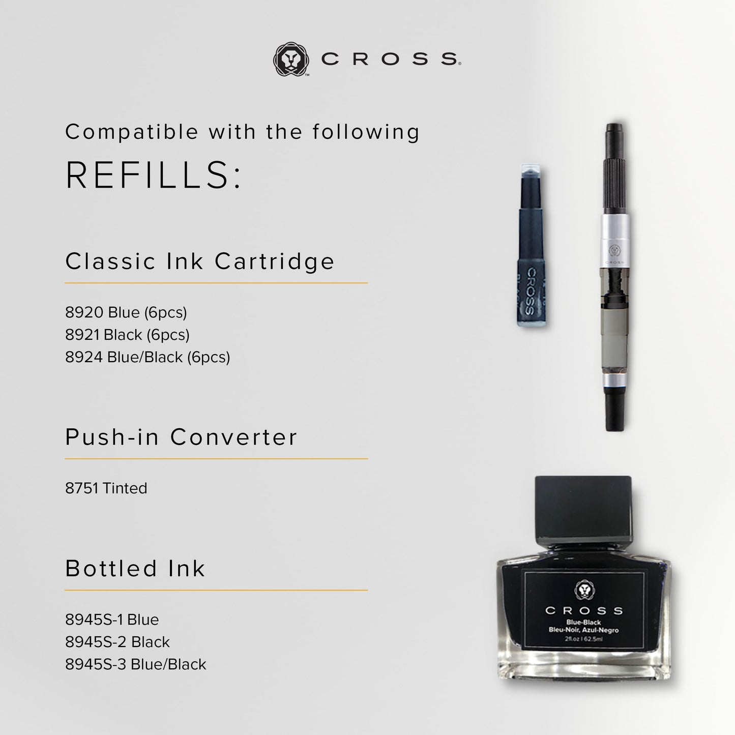 Cross ATX Refillable Fountain Pen, Medium Nib, Includes Premium Gift Box - Pure Chrome
