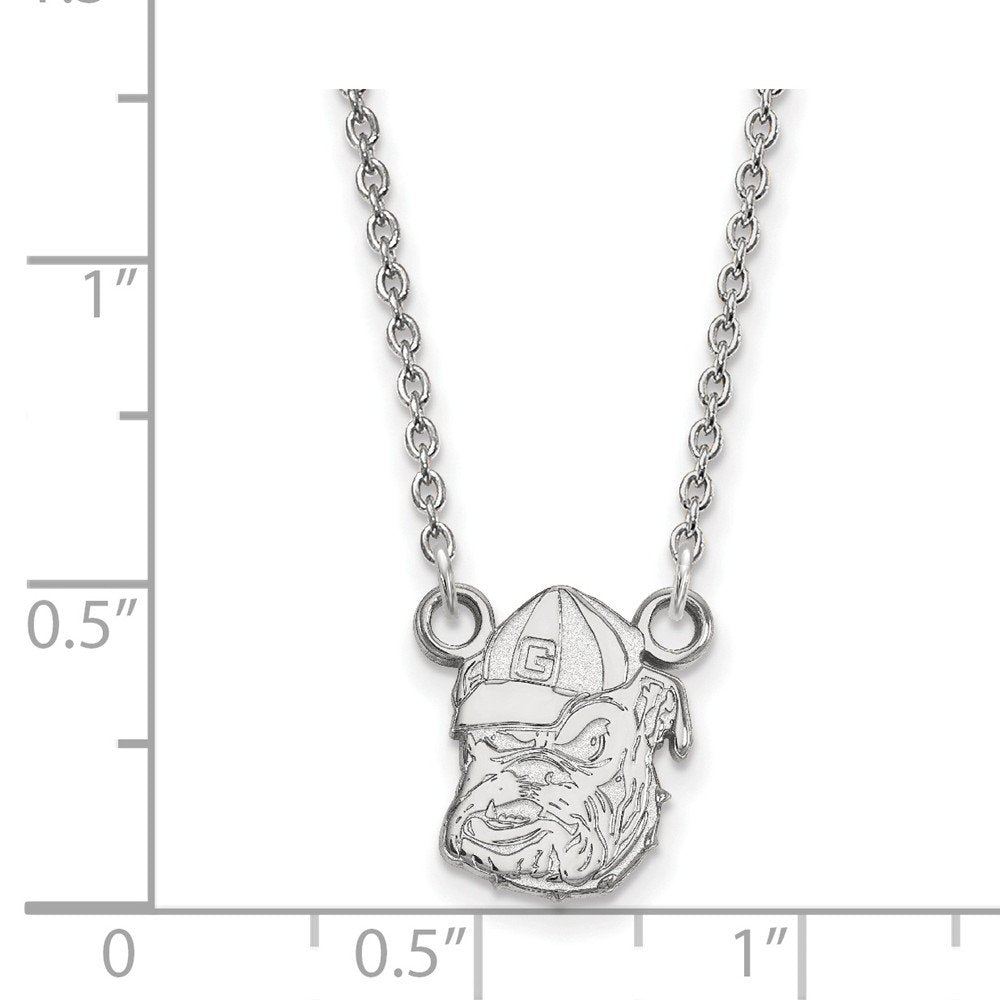 LogoArt Sterling Silver University Of Georgia Small Pendant Necklace Female Adult