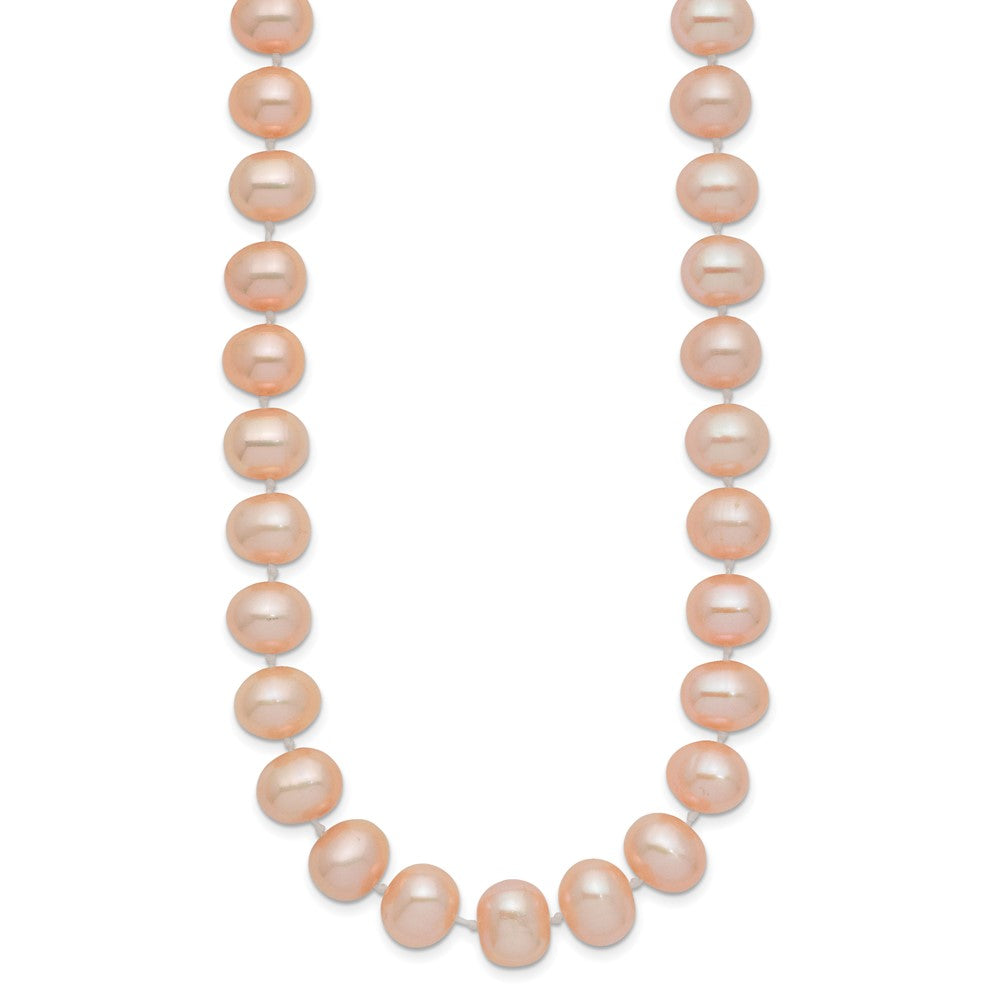 14k 8-9mm Pink Near-Round Freshwater Cultured Pearl 20 inch Necklace
