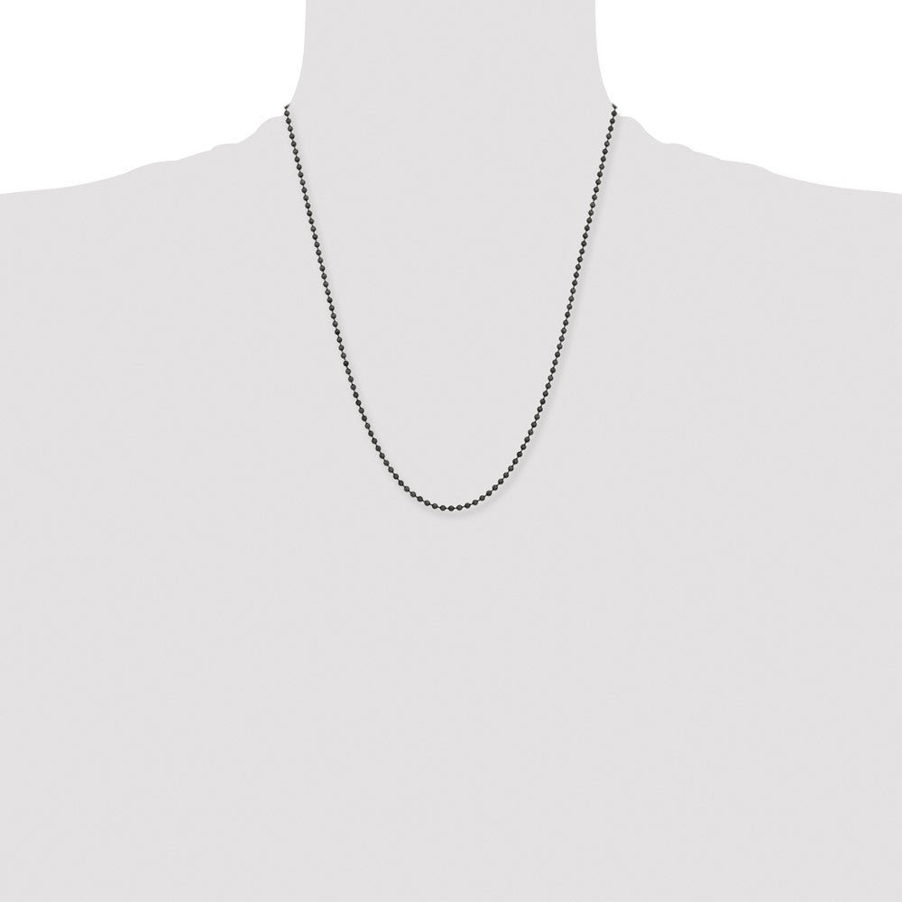 Stainless Steel Antiqued 2.4mm 22in Beaded Ball Chain