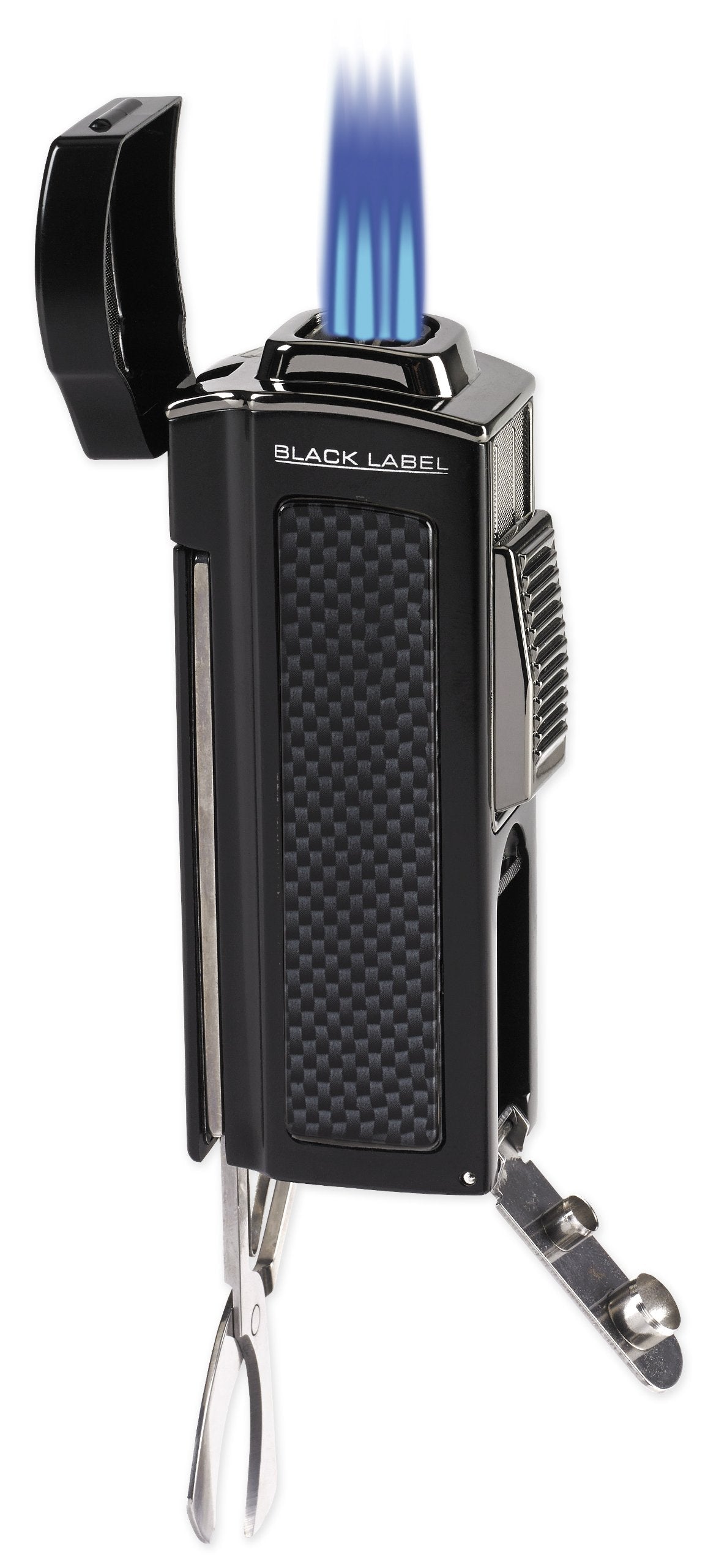 Black Label Dominator Quad Torch Table Lighter - Dark Gun Matte