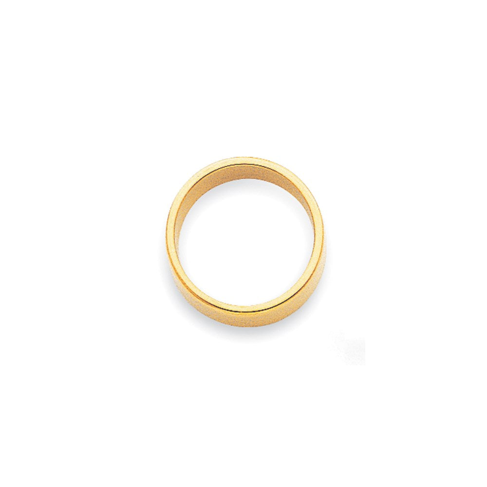 14k Yellow Gold 2mm Lightweight Flat Wedding Band Size 4.5