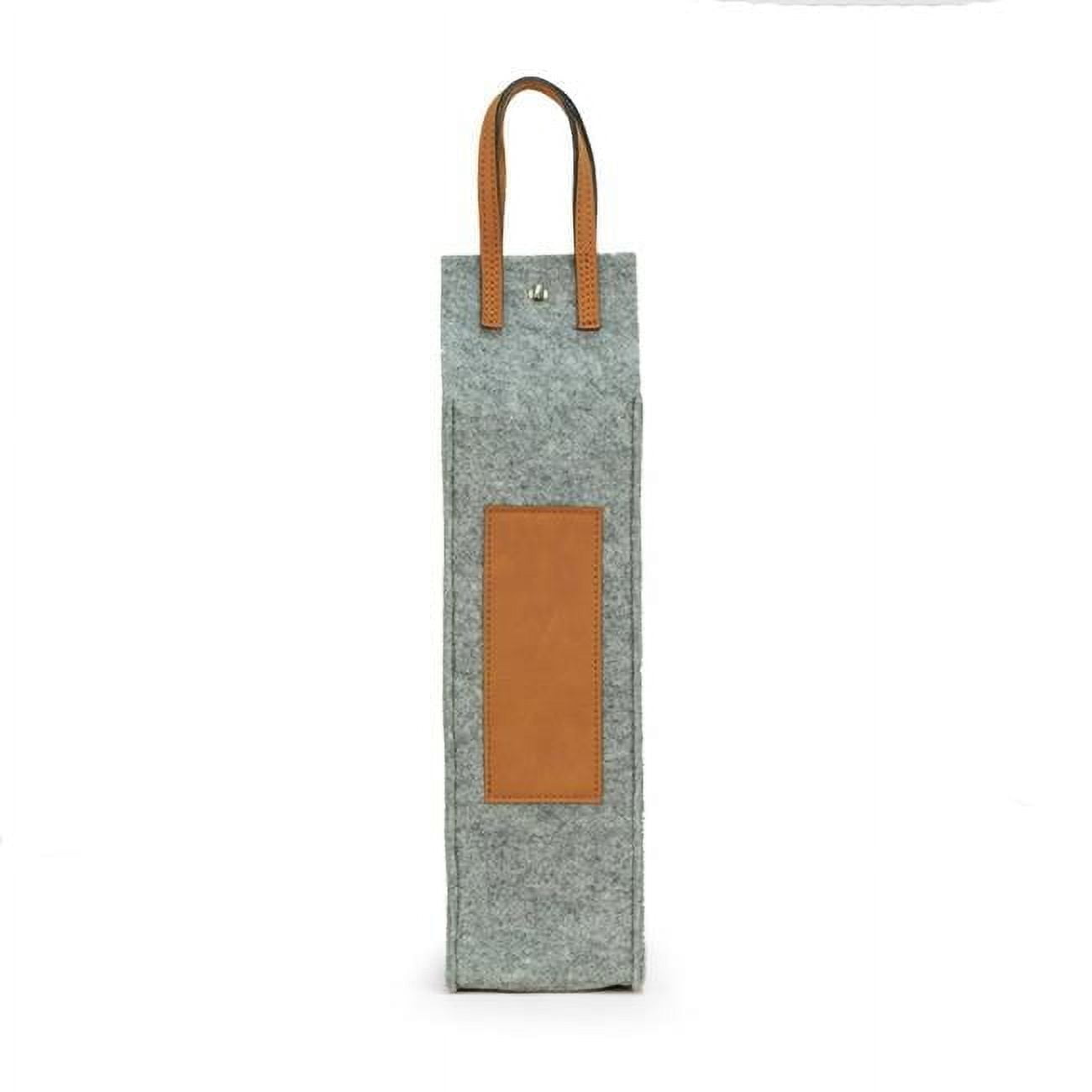 Bey-Berk International BS113N Wine Caddy with Grey Felt & Brown Triming