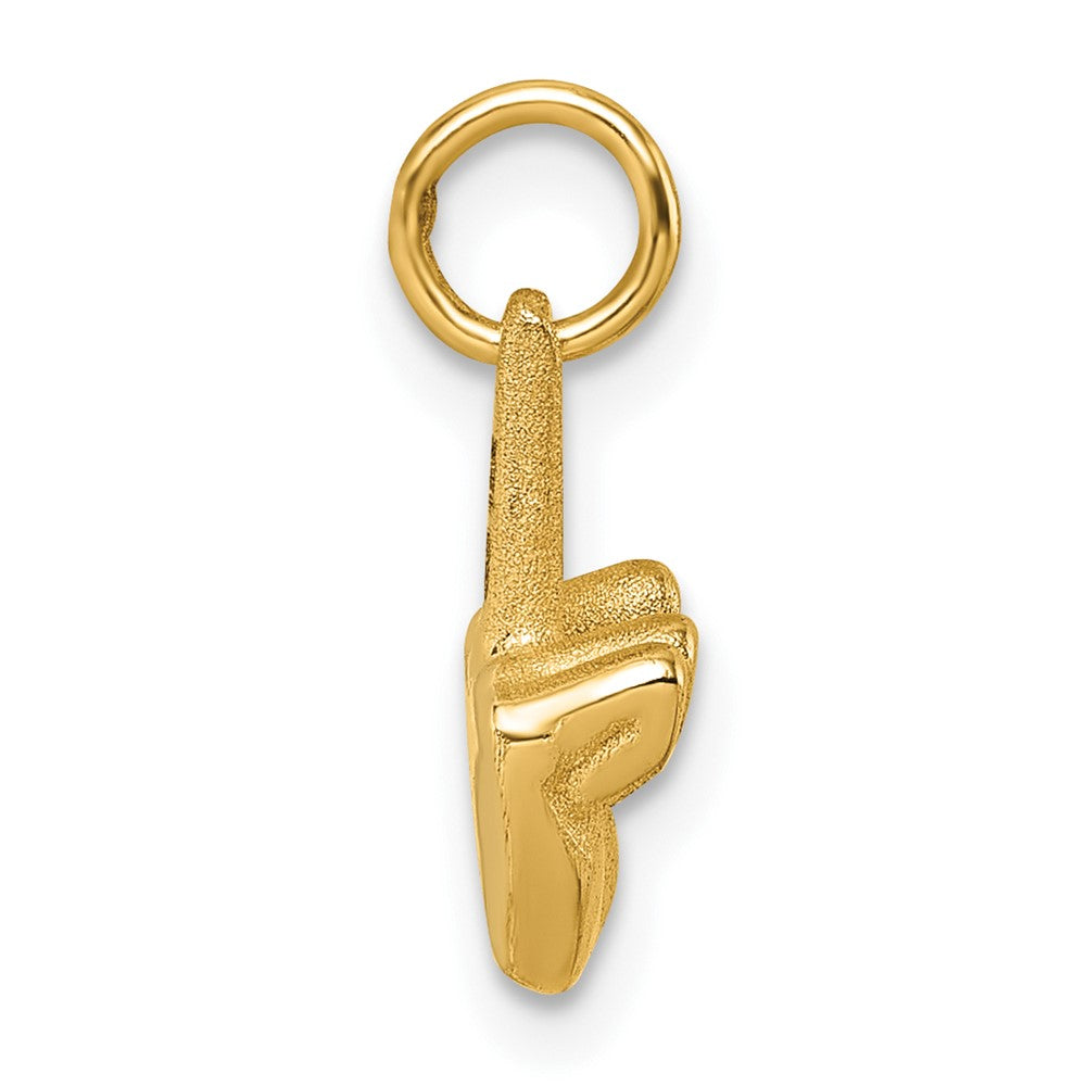 14K Polished The Finger Hand Pendant