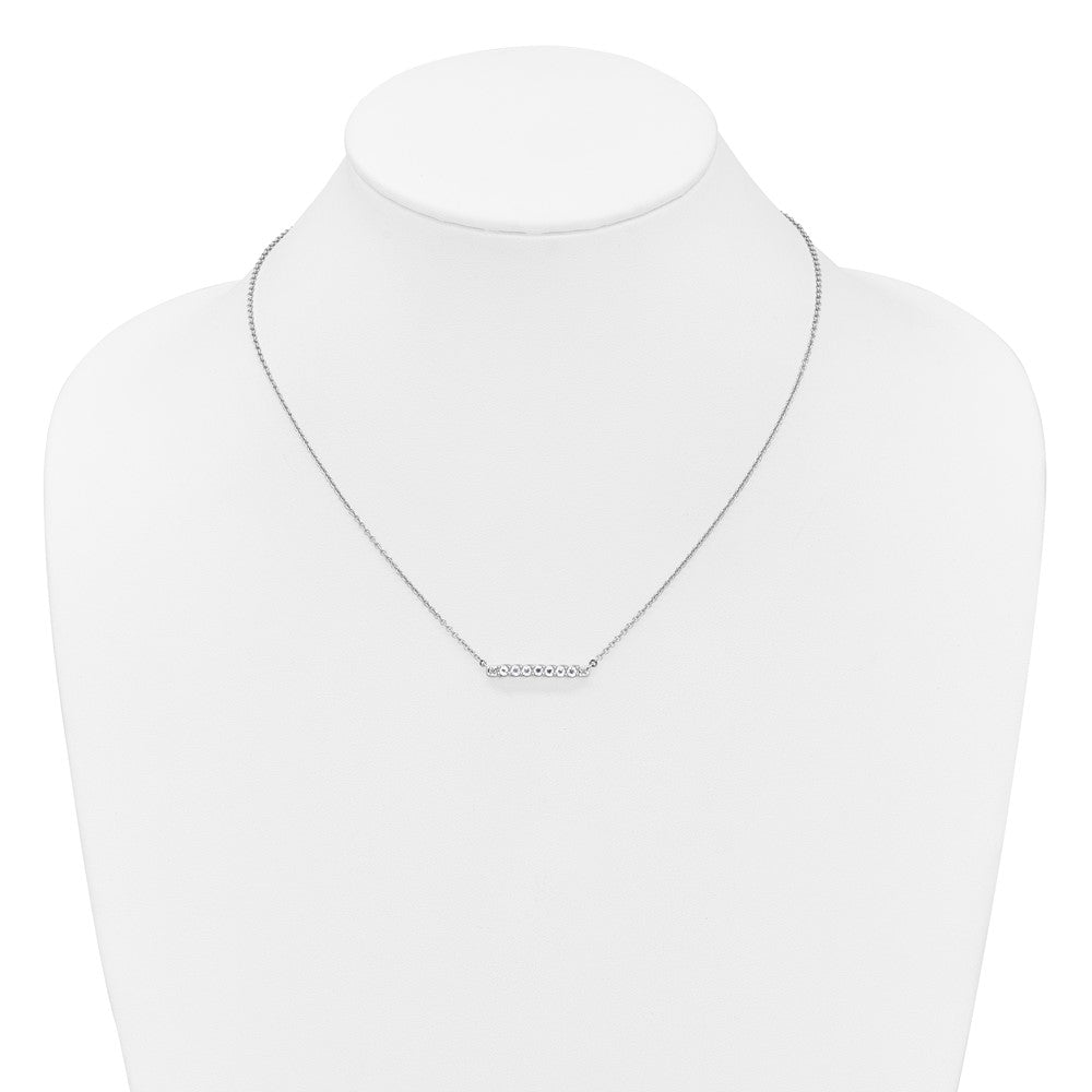 10kw White Topaz & Diamond Necklace