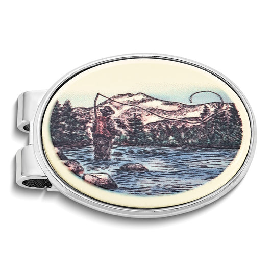 Barlow Designs Color Fisherman Oval Money Clip