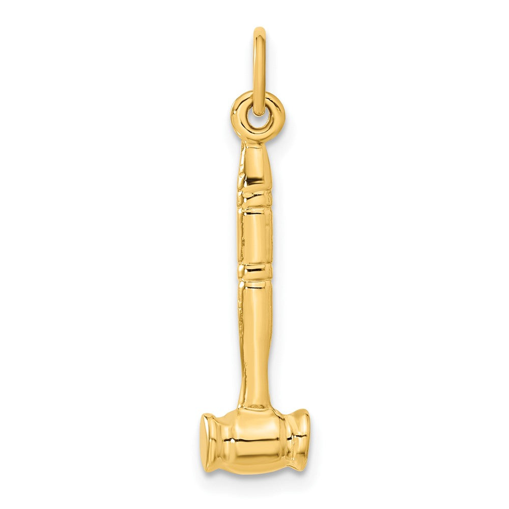 14k 3-D Gavel Charm Yellow Gold