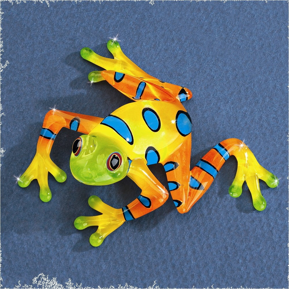 Rain Forest Frog Glass Figurine