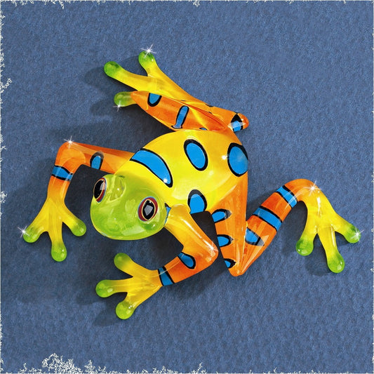 Rain Forest Frog Glass Figurine