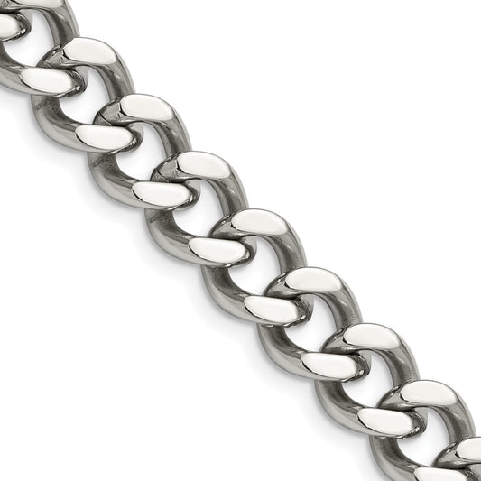 Stainless Steel 11.50mm 24in Curb Chain