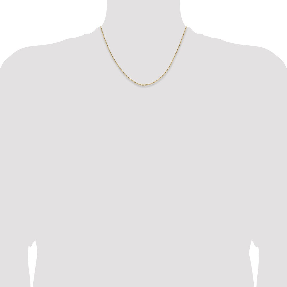 14K 1.4mm D/C Open Long Link Cable Chain