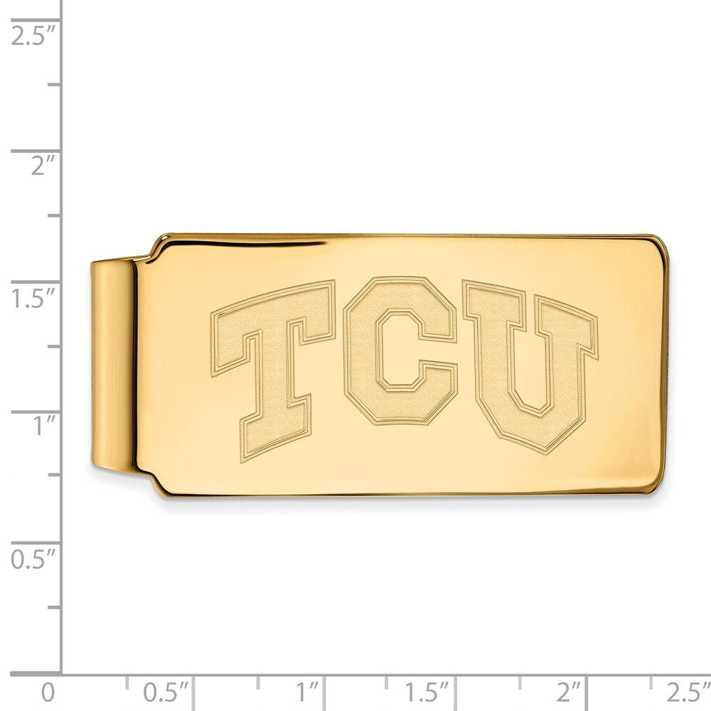 Logoart Sterling Silver Gp Texas Christian University Money Clip