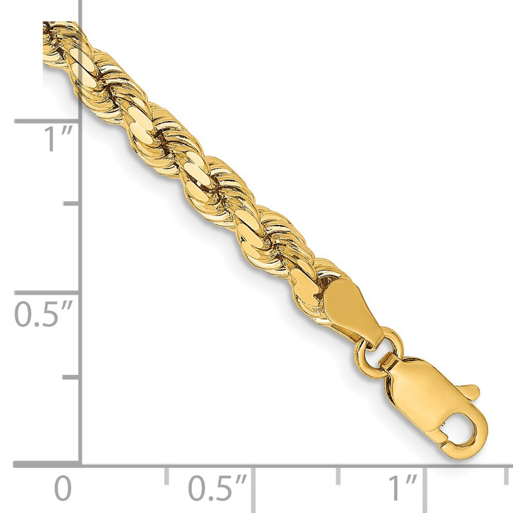 14K 4.25mm Diamond-Cut Rope Chain 7  inches