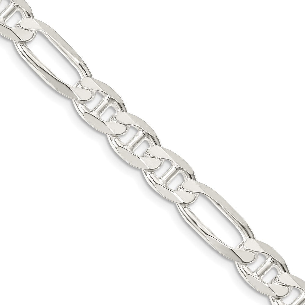 Sterling Silver 7.5mm Figaro Anchor Chain 20 Inches