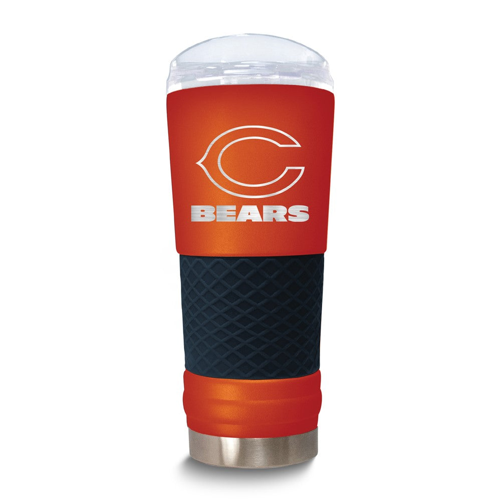 NFL Chicago Bears Stainless Steel Silicone Grip 24 oz. Draft Tumbler with Lid