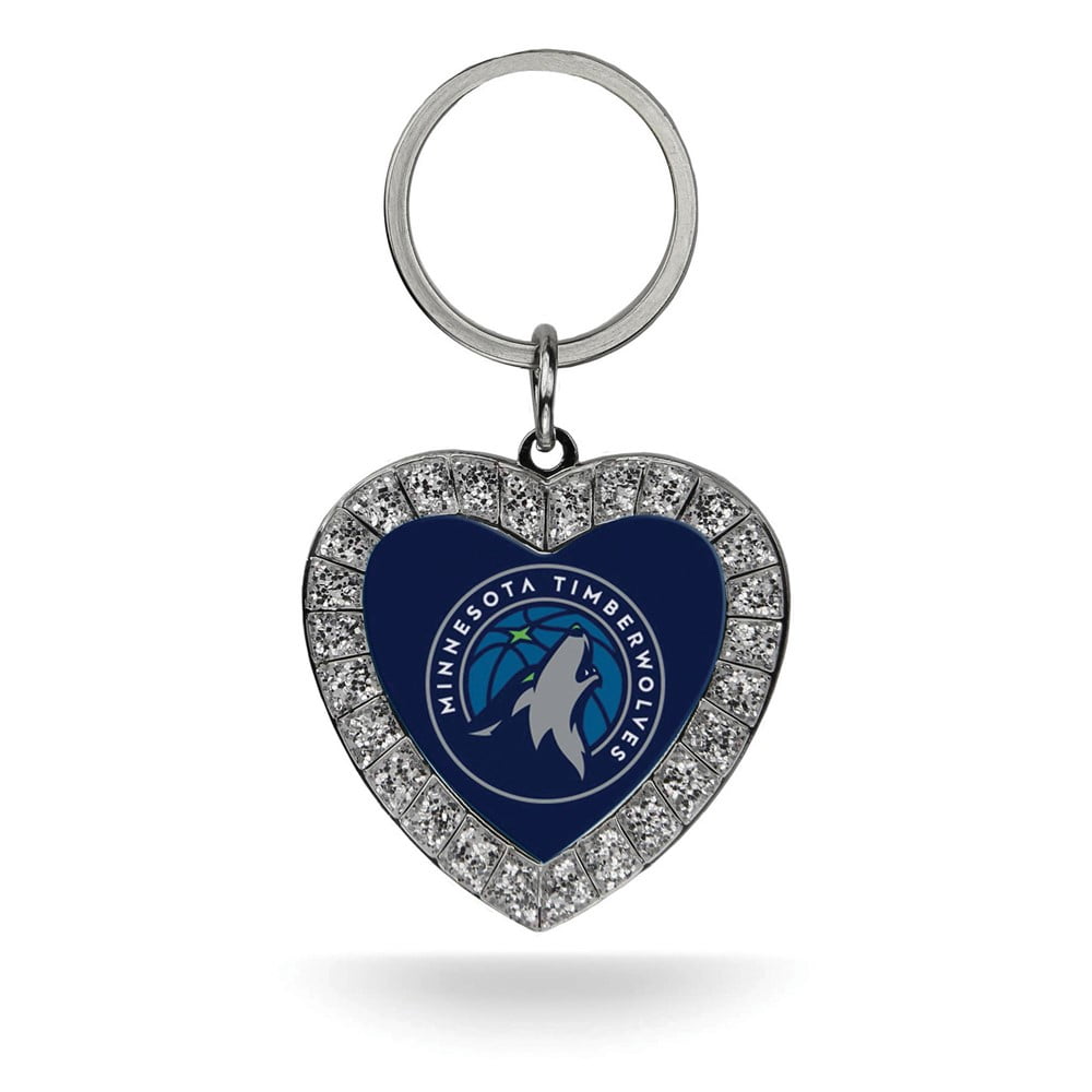 NBA Minnesota Timberwolves Rhinestone Heart Key Ring QGC7917