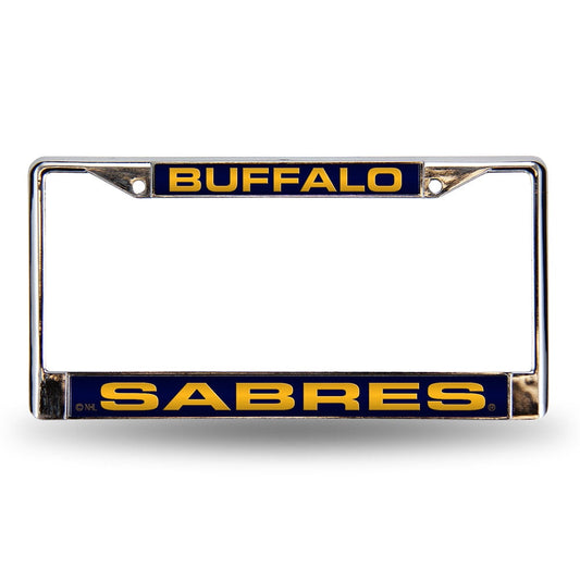 Buffalo Hockey Sabre's Car Frame - Chrome Metal Laser Cut License Plate Frame