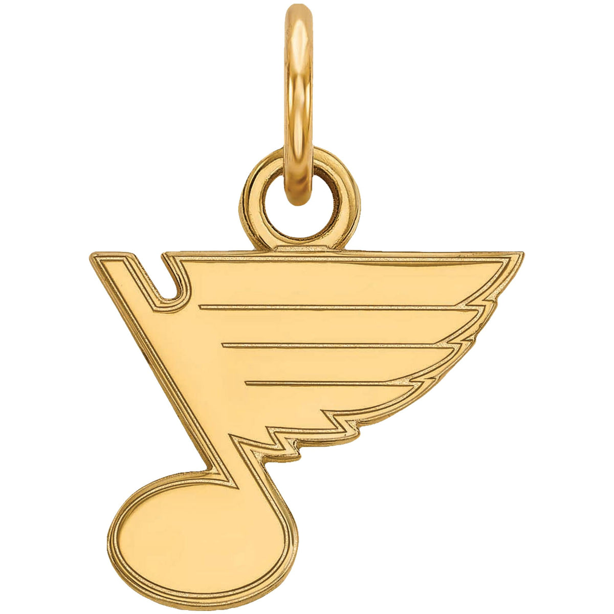 Sterling Silver Gold Plated NHL LogoArt St. Louis Blues XS Pendant