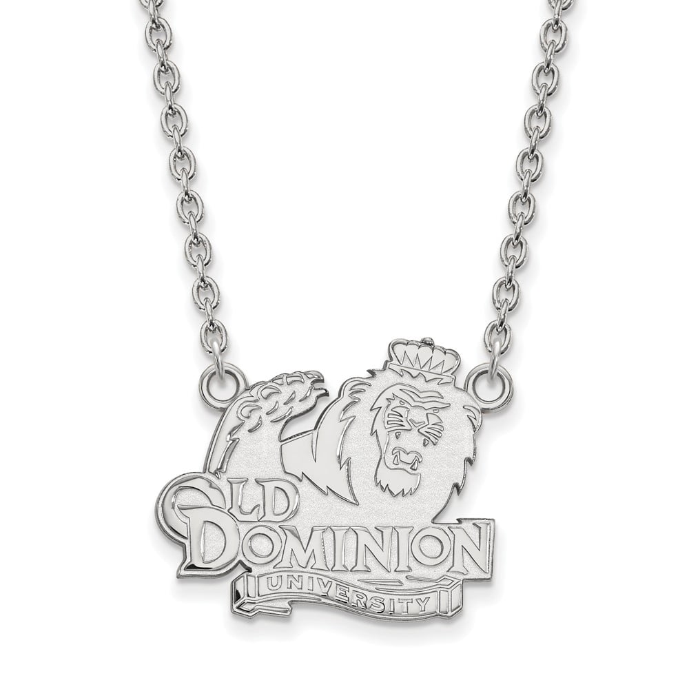 LogoArt Sterling Silver Old Dominion University Large Pendant Necklace Female Adult