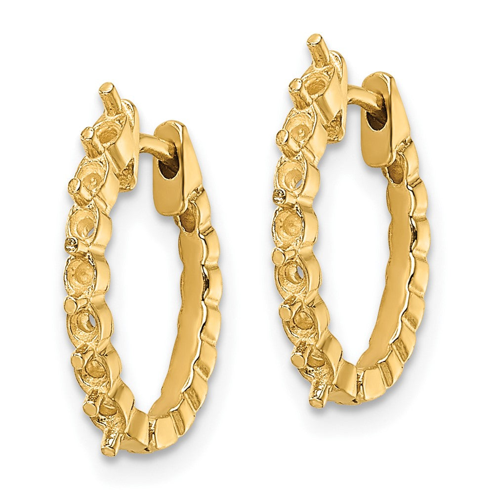 14k Diamond Hinged Hoop Earring Mountings