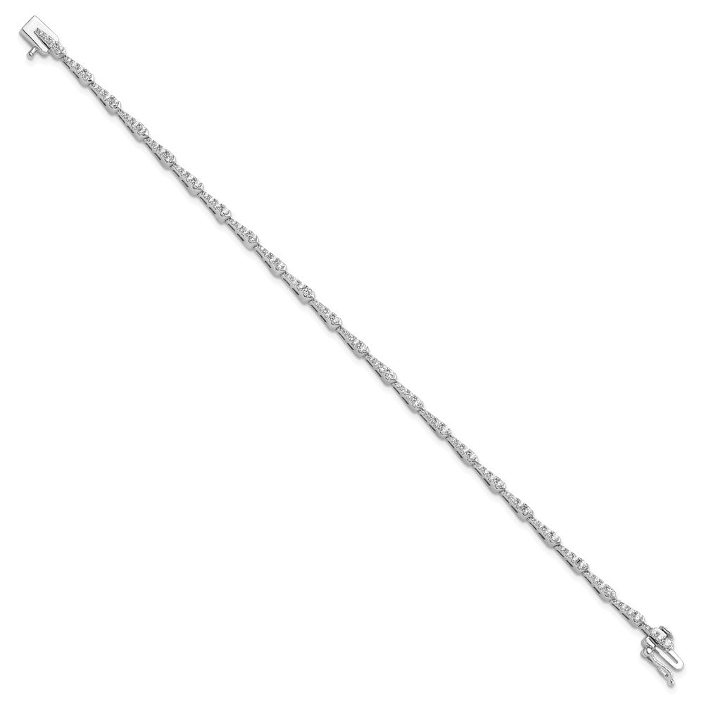 True Origin 14K White Gold 1/2 carat Lab Grown Diamond VS+ F+ Complete 7 in Fashion Bracelet