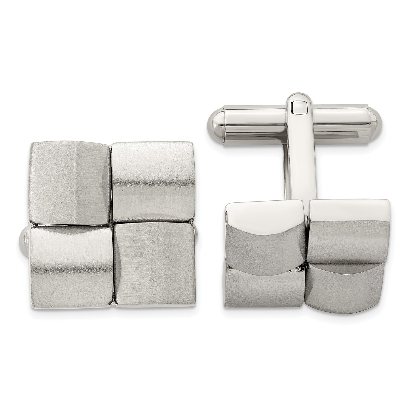 Stainless Steel Brushed Cuff Links