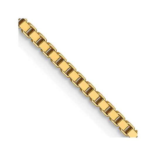14K 1.2mm Box Chain Yellow Gold