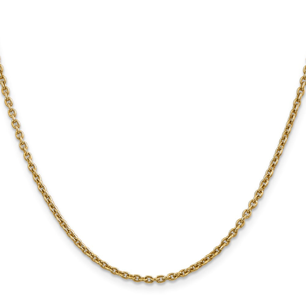 14K 22 inch 2.2mm Forzantine Cable with Lobster Clasp Chain