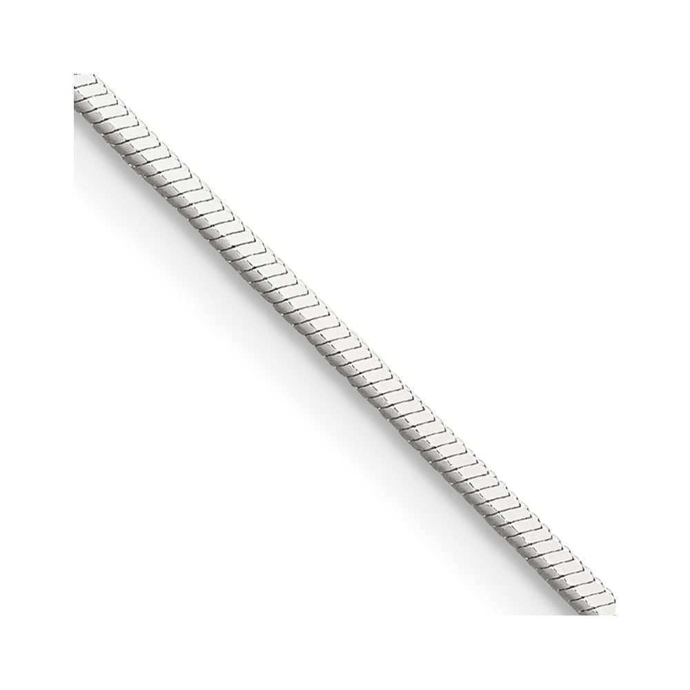 Sterling Silver 1mm Square Snake Chain 18 Inches