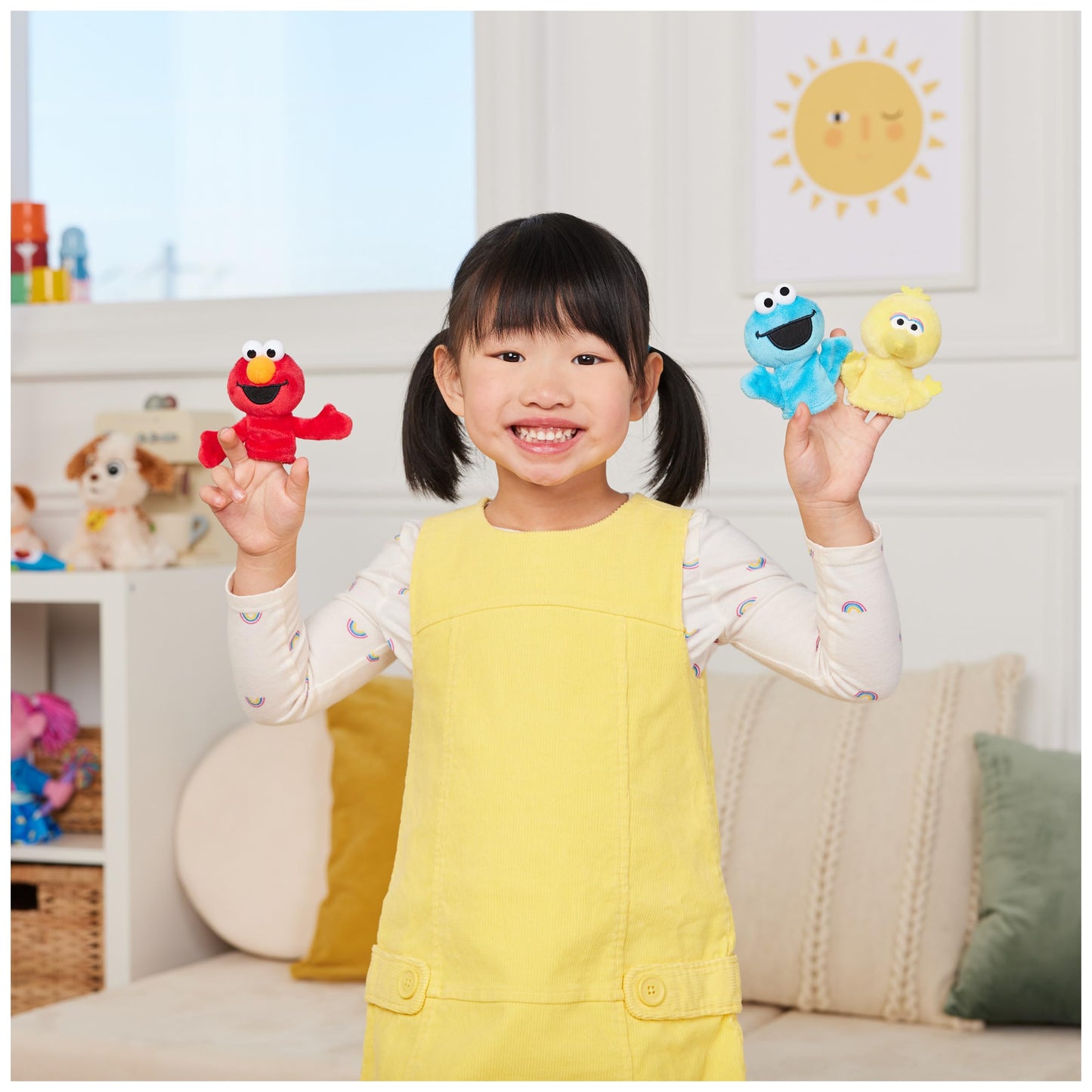 Gund Sesame Street Finger Puppets Set of 3 Elmo, Big Bird and Cookie Monster