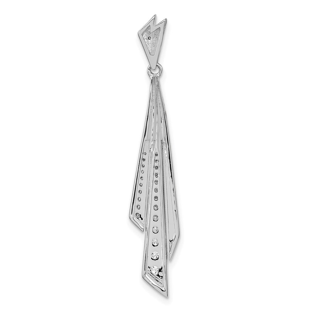 14k White Gold 1/4 carat Lab Grown Diamond VS/SI+ G+ Fancy Pendant