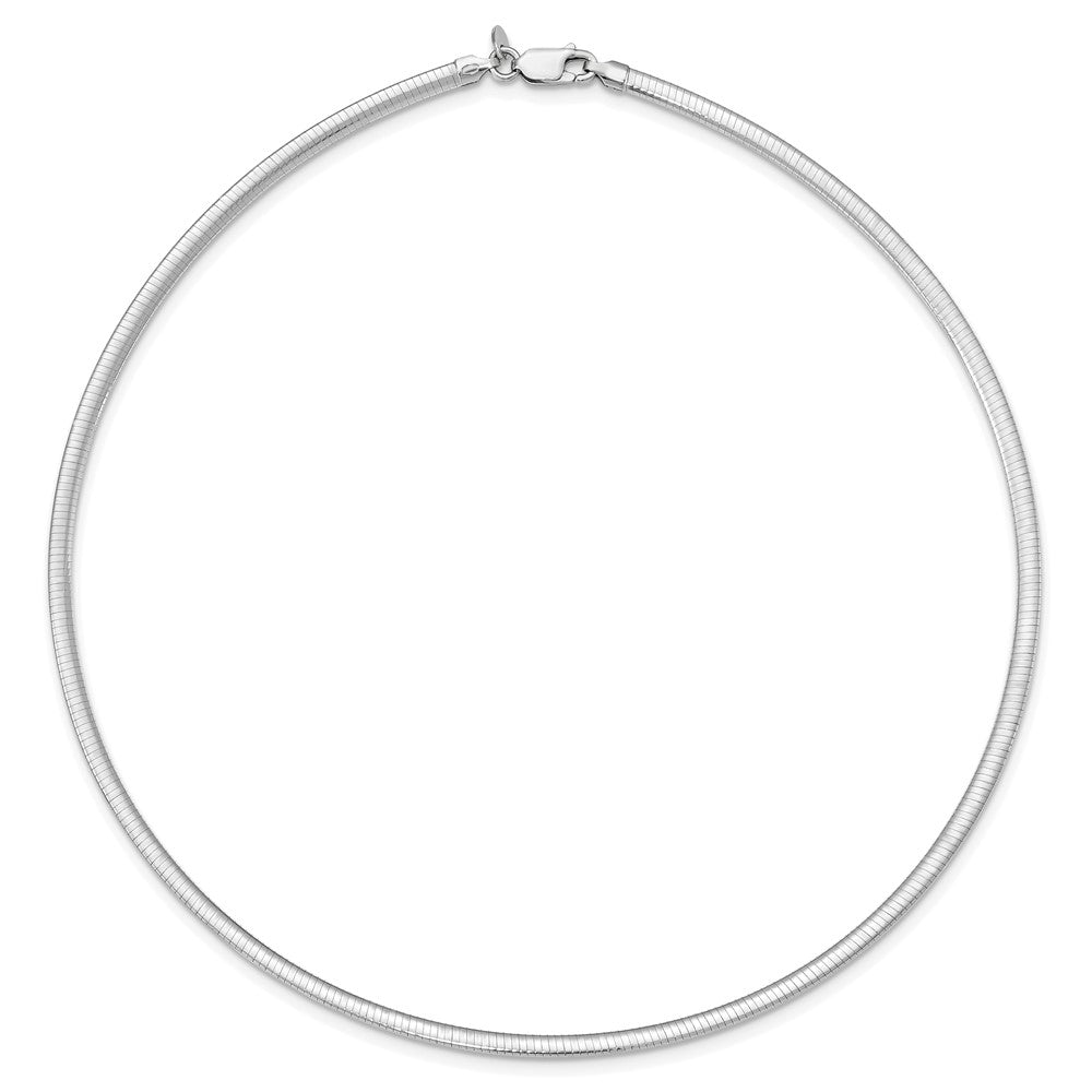 Sterling Silver Flash Gold-plated Reversible 3mm Cubetto Chain 16 Inches