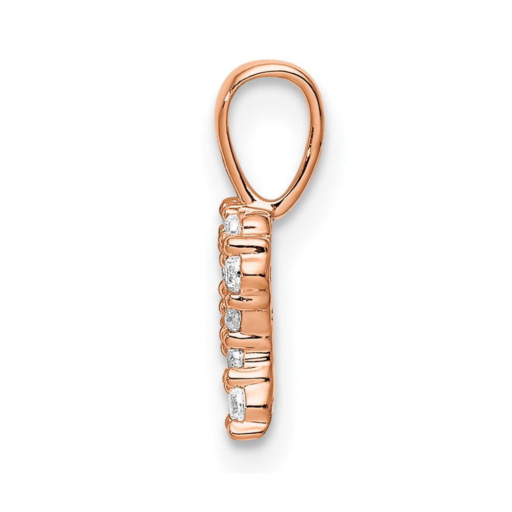 14KR Small Initial R Diamond Pendant