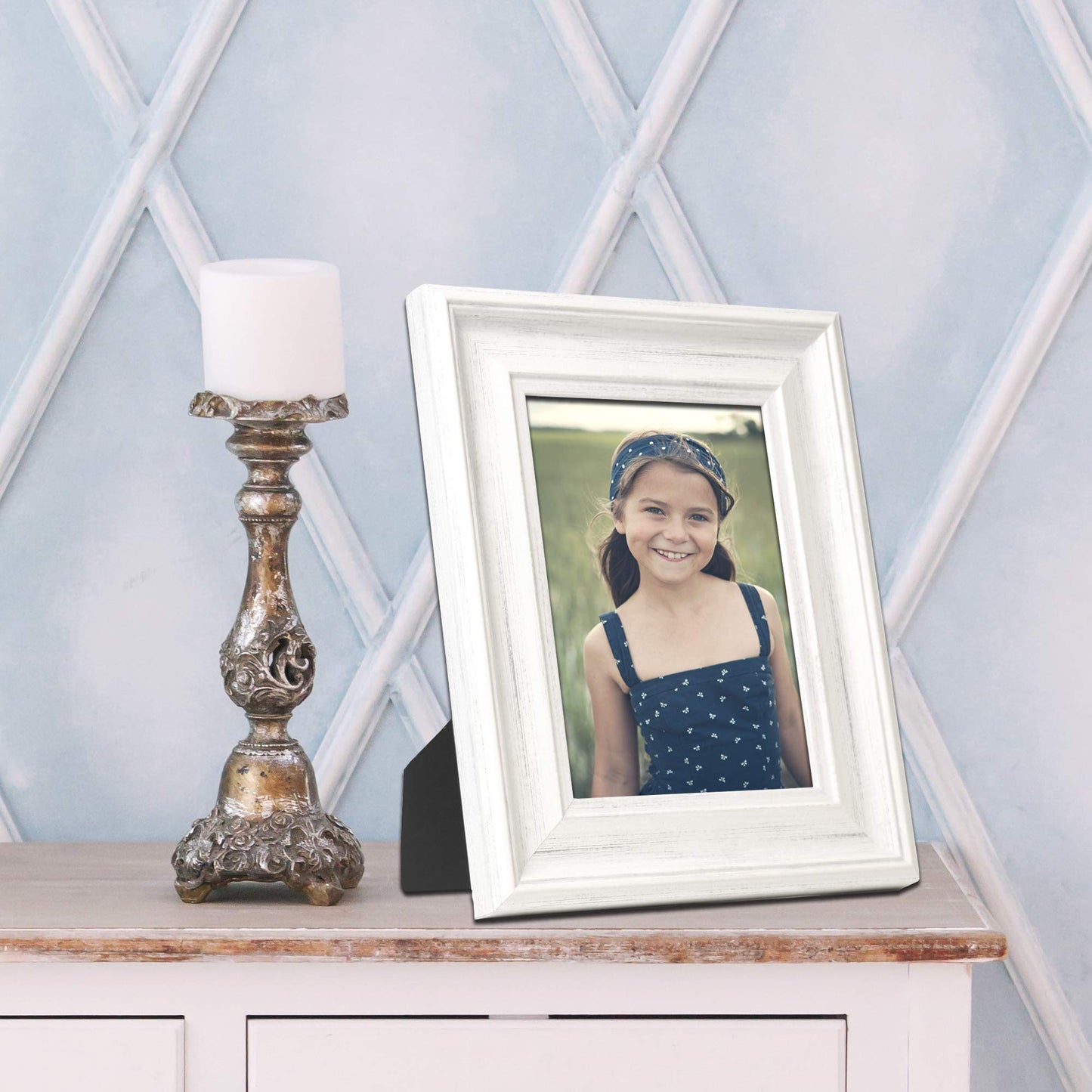 Marlo Antique White 4x6 Picture Frame