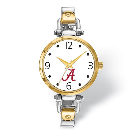 LogoArt University of Alabama Elegant Ladies 2-tone Quartz Bracelet Watch Q-UAL172