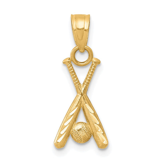 10k Baseball w/Bats Charm