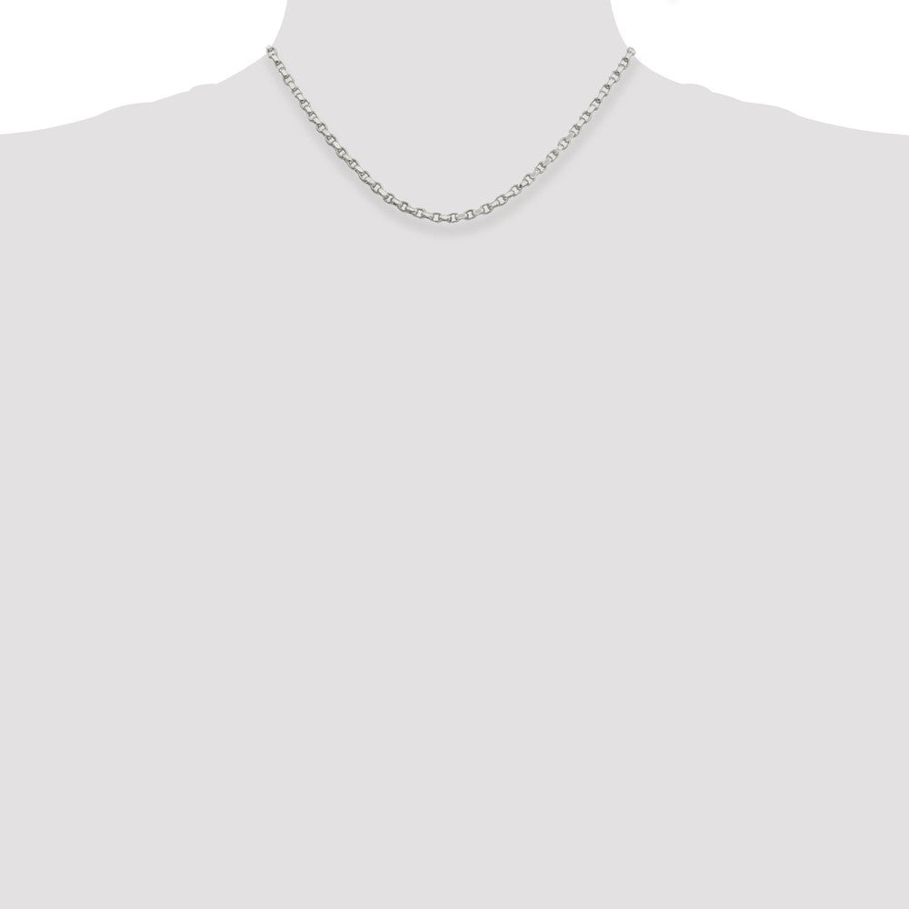 Sterling Silver 3.5mm Diamond-cut Rolo Chain 16 Inches