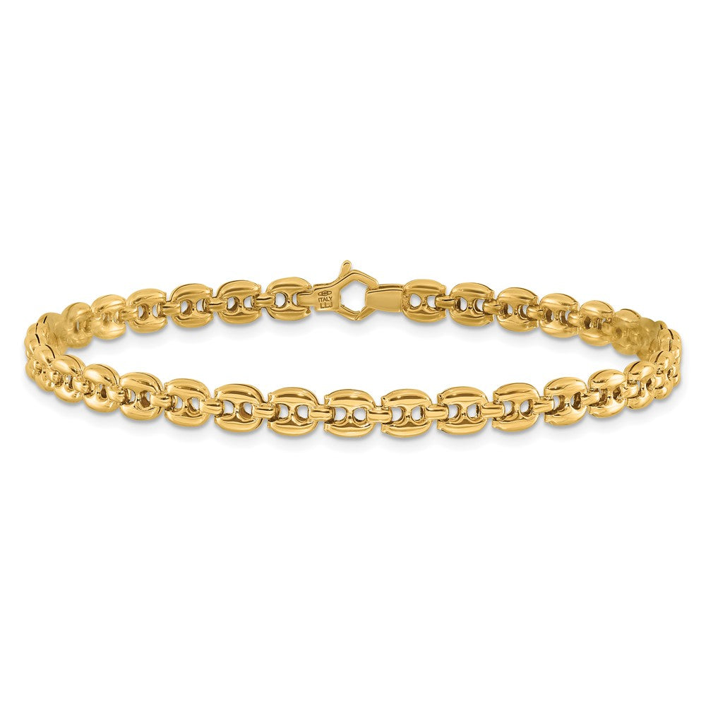 14K Polished Fancy Link Bracelet 7.5  inches
