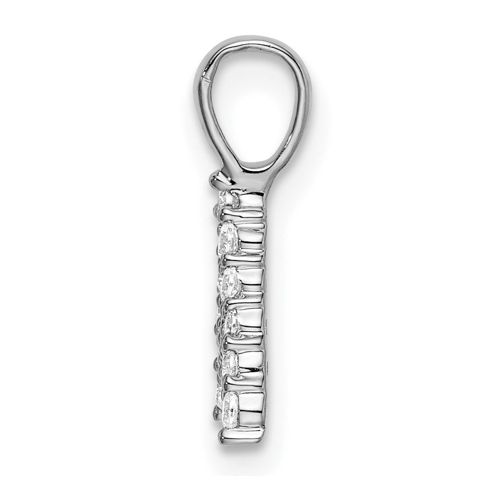 14k White Gold 1/8 carat Lab Grown Diamond VS/SI+ G+ Letter A Initial Pendant